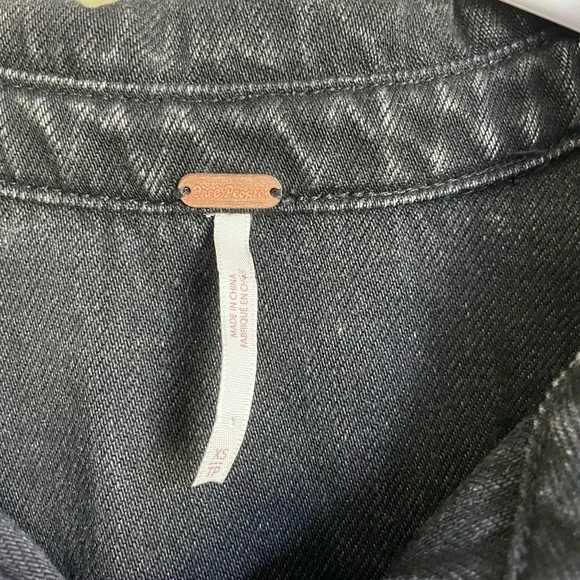 Free People Black Studded Midi Dress - Picture 3 of 6